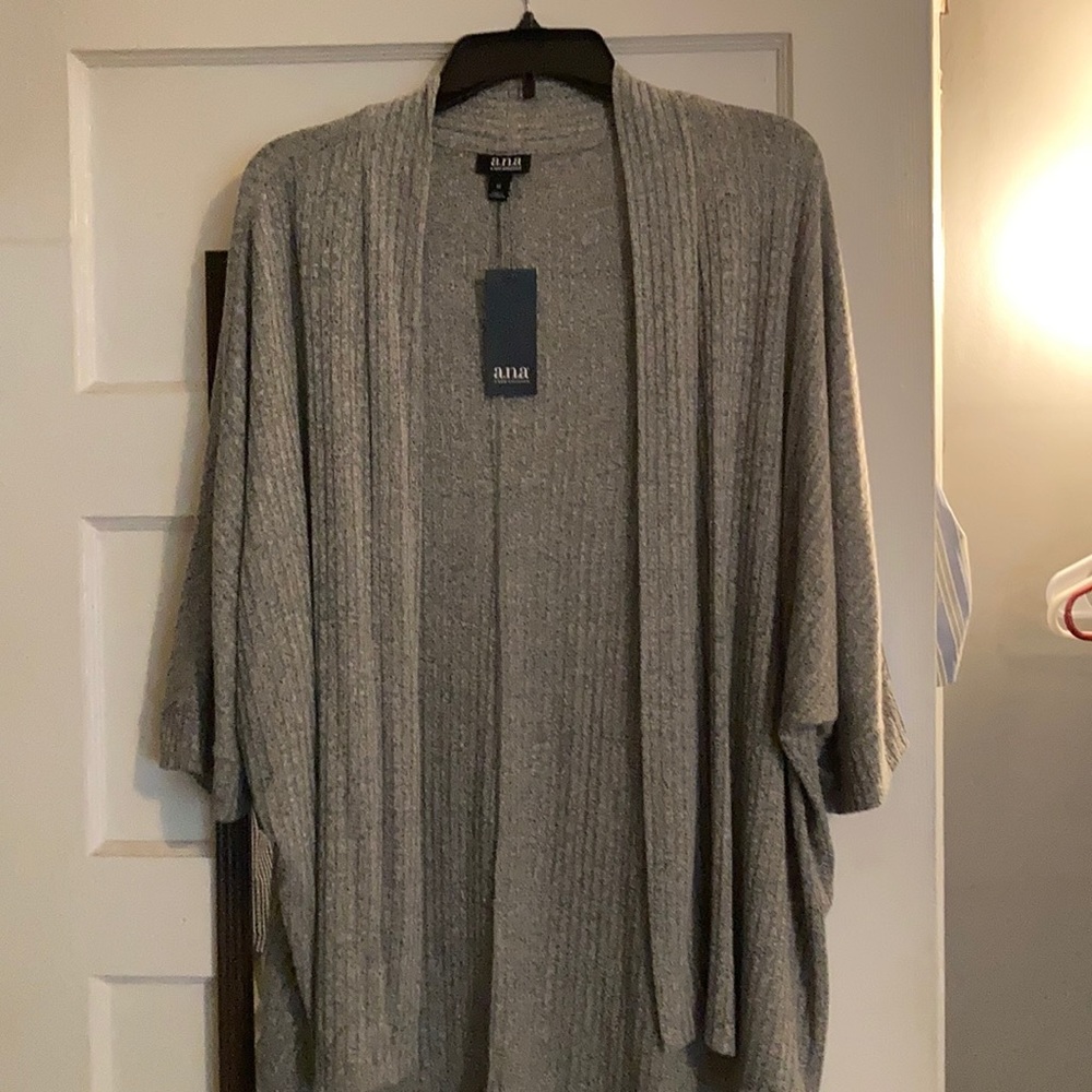 A.N.A. Gray Open Front Sweater